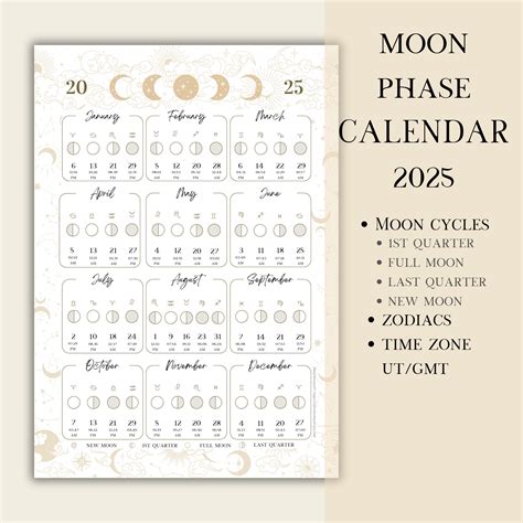 Moon Phase Calendar Printable