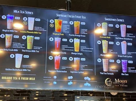 moon tea house menu