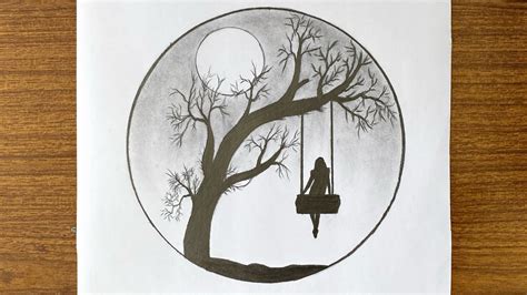 25K  Sample Moonlight Drawing Sketch For Beginner