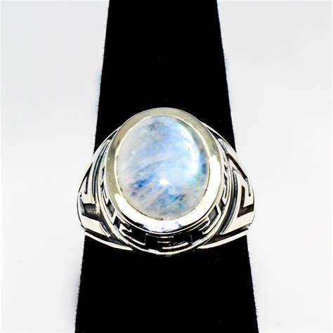 moonstone ring silver plated