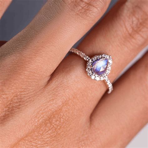 moonstone ring with diamonds