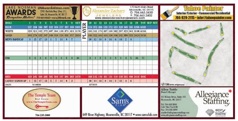mooresville golf club scorecard
