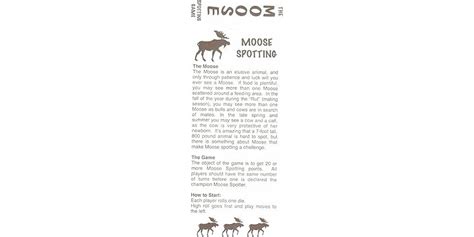 Moose Dice Game Rules