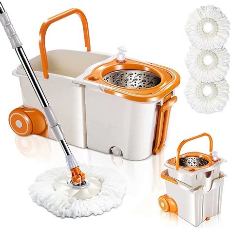 mop bucket with spinning wringer