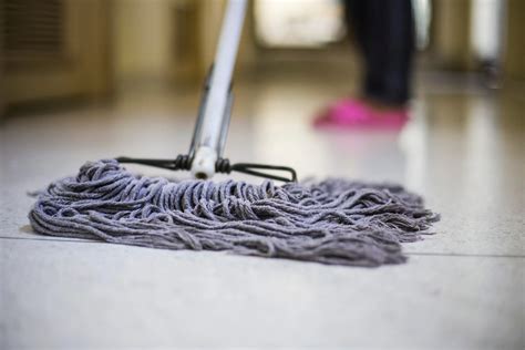 Mopping Linoleum With Bleach