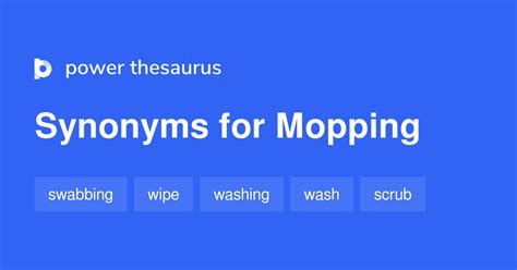 Mopping Meaning Synonyms