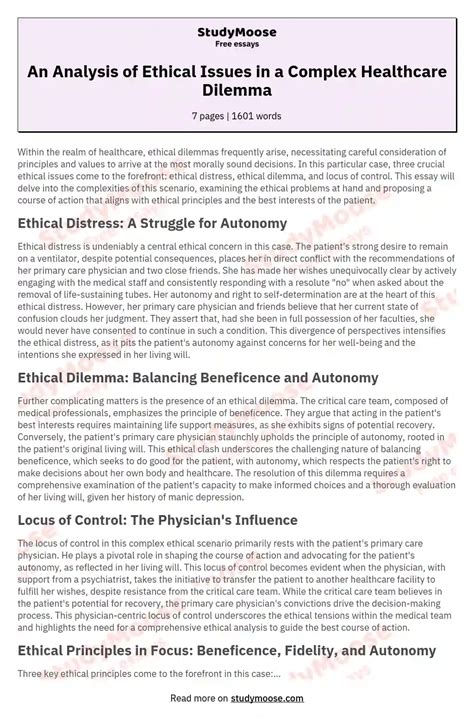 moral case study examples