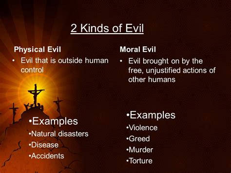 moral evil examples list