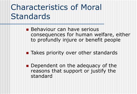 moral standards examples in community