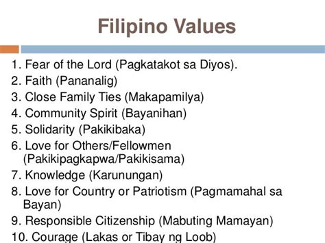 moral values examples tagalog