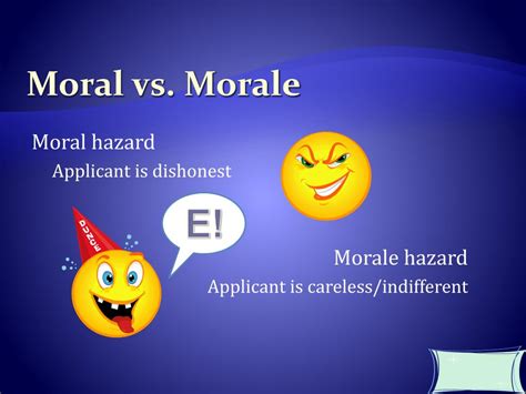 moral vs morale hazard