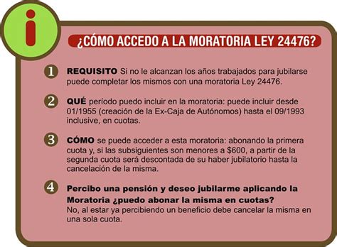 moratoria previsional ley 24476
