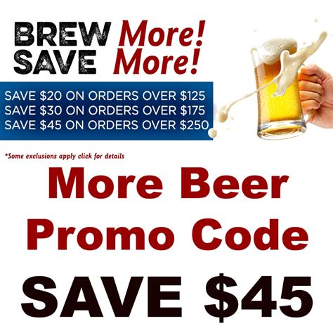 more beer promo code