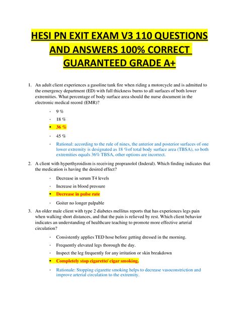 more exit exam answers