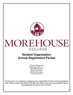 morehouse college student organizations