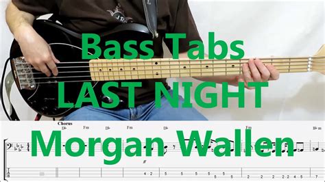 morgan wallen bass tab