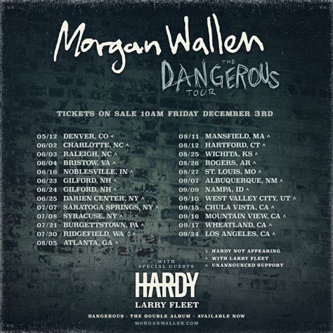 morgan wallen dangerous tour dates