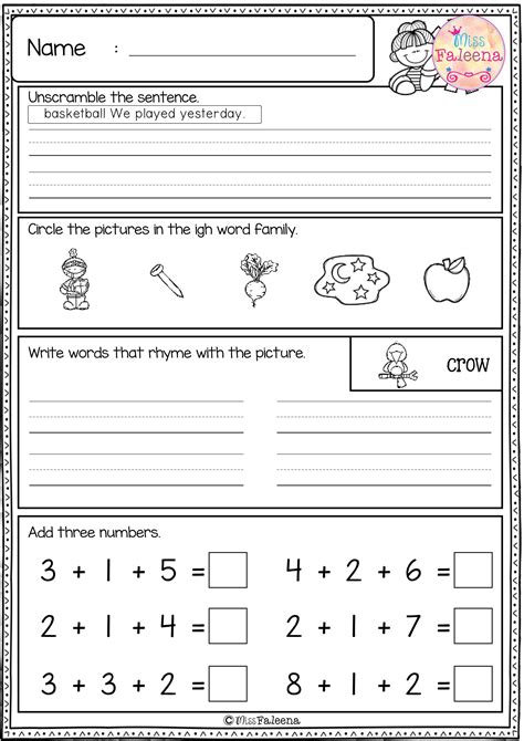 Fall Activities for Second Grade Math and Literacy No Prep Printables