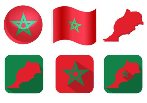 moroccan flag vector