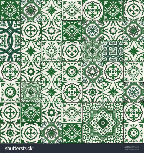 moroccan tiles green