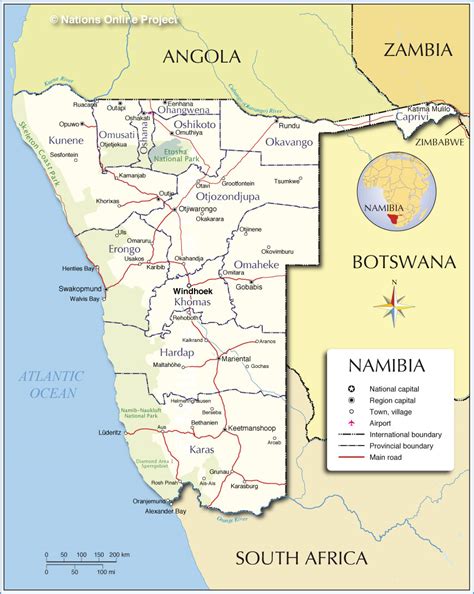 morocco and namibia map