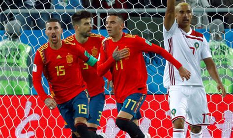 morocco and spain world cup score