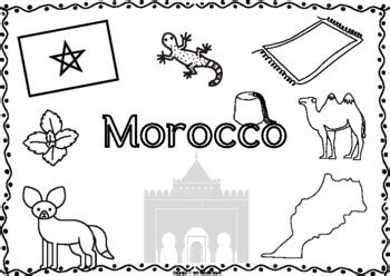 morocco coloring pages for kids