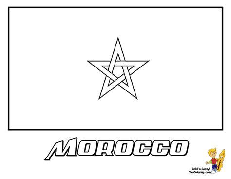 morocco flag coloring sheet