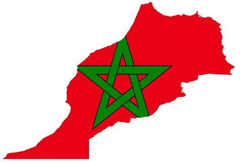morocco flag map