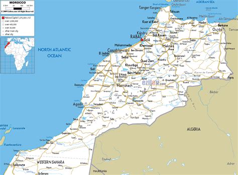 Printable Map Of Morocco Printable Map of The United States