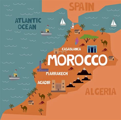 morocco map for kids