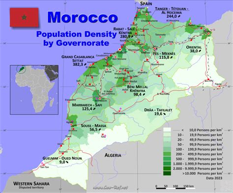morocco population map