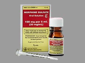 Morphine Sulfate Solution, Concentrate FDA prescribing information