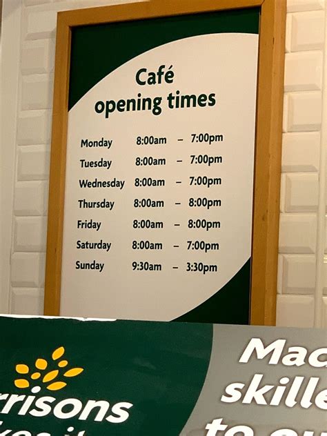 morrisons cafe open times