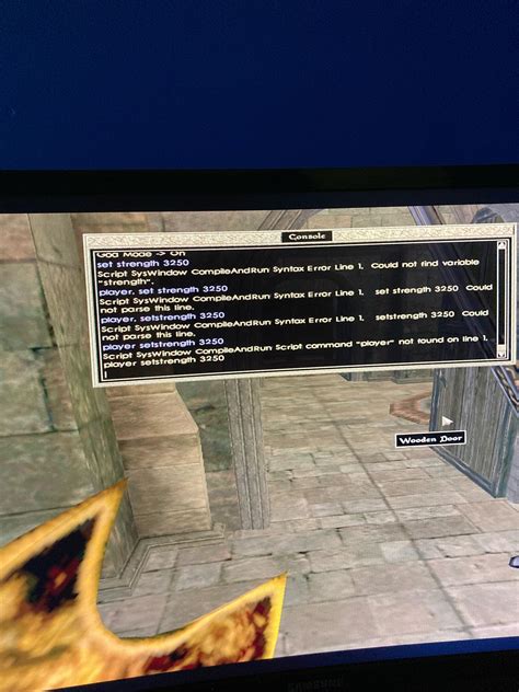 Morrowind Console Commands Not Working