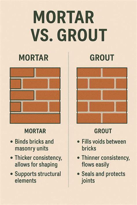 Mortar Grout Difference