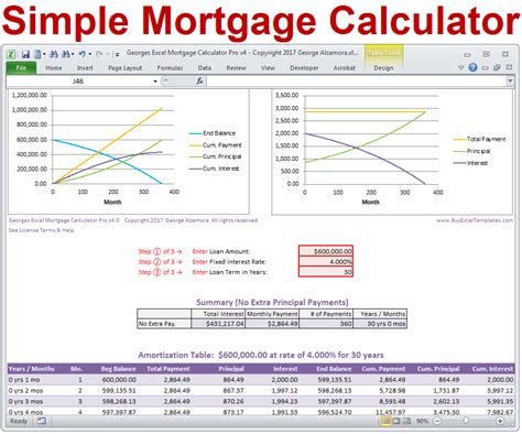 Mortgage Calculator with Taxes Insurance PMI HOA & Extra Payments