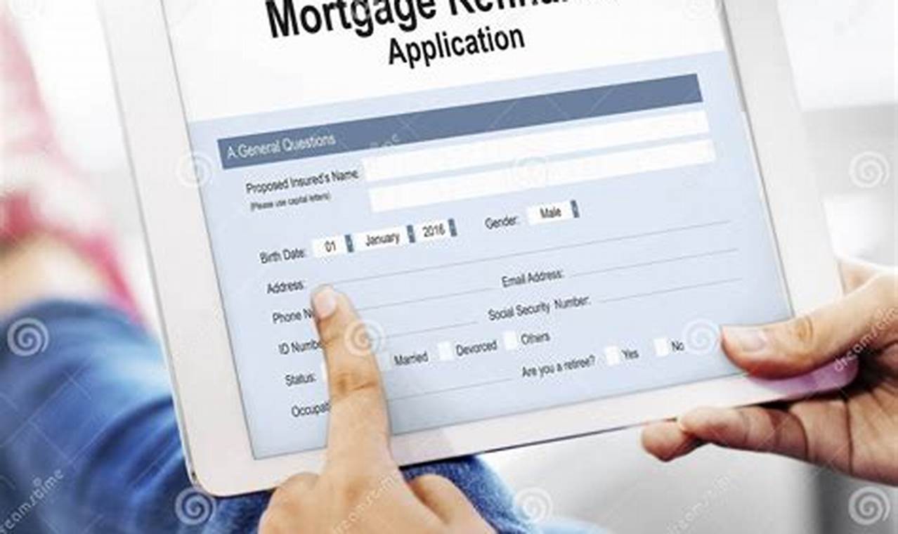 mortgage refinance application
