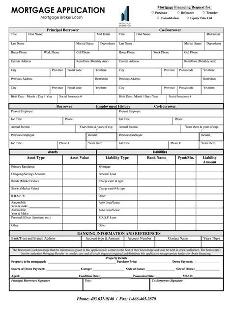 Mortgage Application Documents