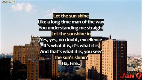 Pin by Devereaux DeBujaque on MOS DEFinitely! Rap lyrics, Mos def