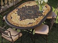 36" Round Mosaic Table KNF Designs Today's Patio