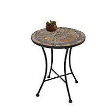Mosaic Stone Accent Table