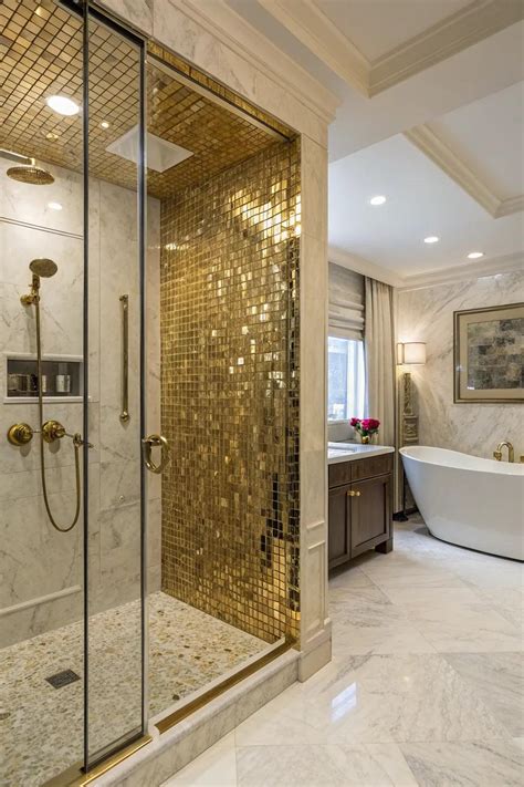 Mosaic Tile Shower Wall