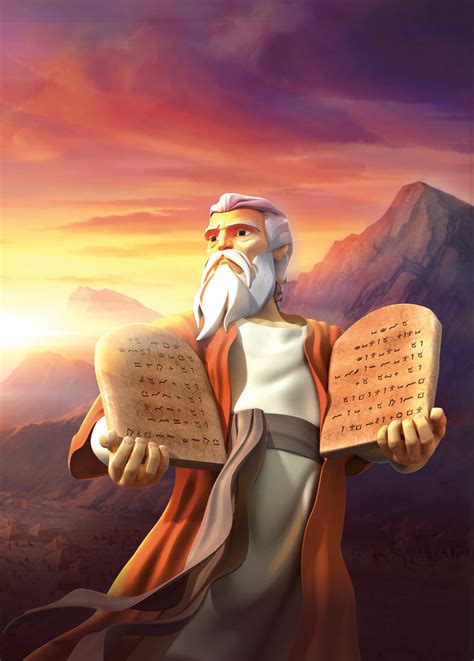 moses and 10 commandments picture