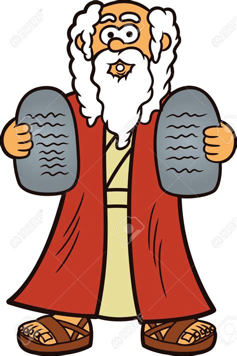 moses and the ten commandments cartoon