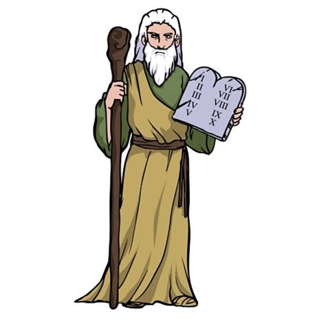moses and the ten commandments clip art