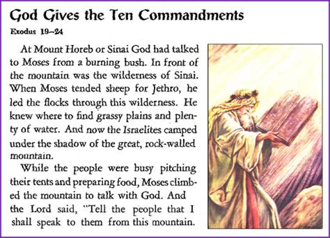 moses and the ten commandments story for kids