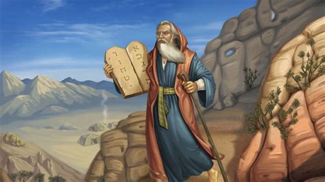 moses carrying the ten commandments