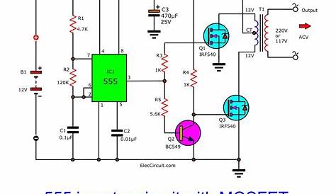 Mosfet Inverter Circuit Diagram Full Bridge 1 KVA Using 4 NChannel