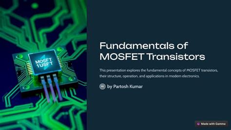 Mosfet Transistors Pdf
